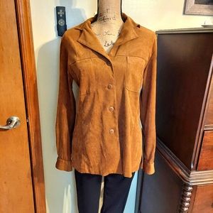 2 FOR $8!! Vintage Y2K Express Compagnia International faux Suede Button Up